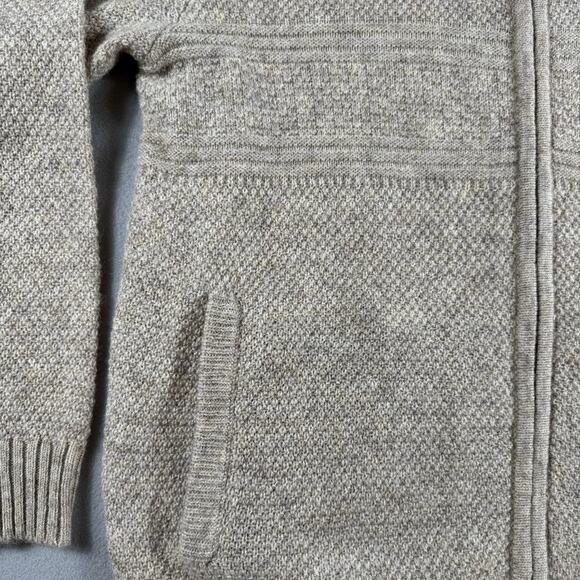Pendleton Shetland Wool Full Zip Sweater Jacket L Shetland Wool Beige Knit NWT - Picture 4 of 16